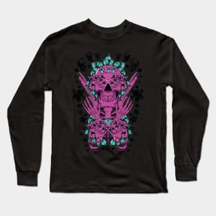 Skull with Roses Long Sleeve T-Shirt